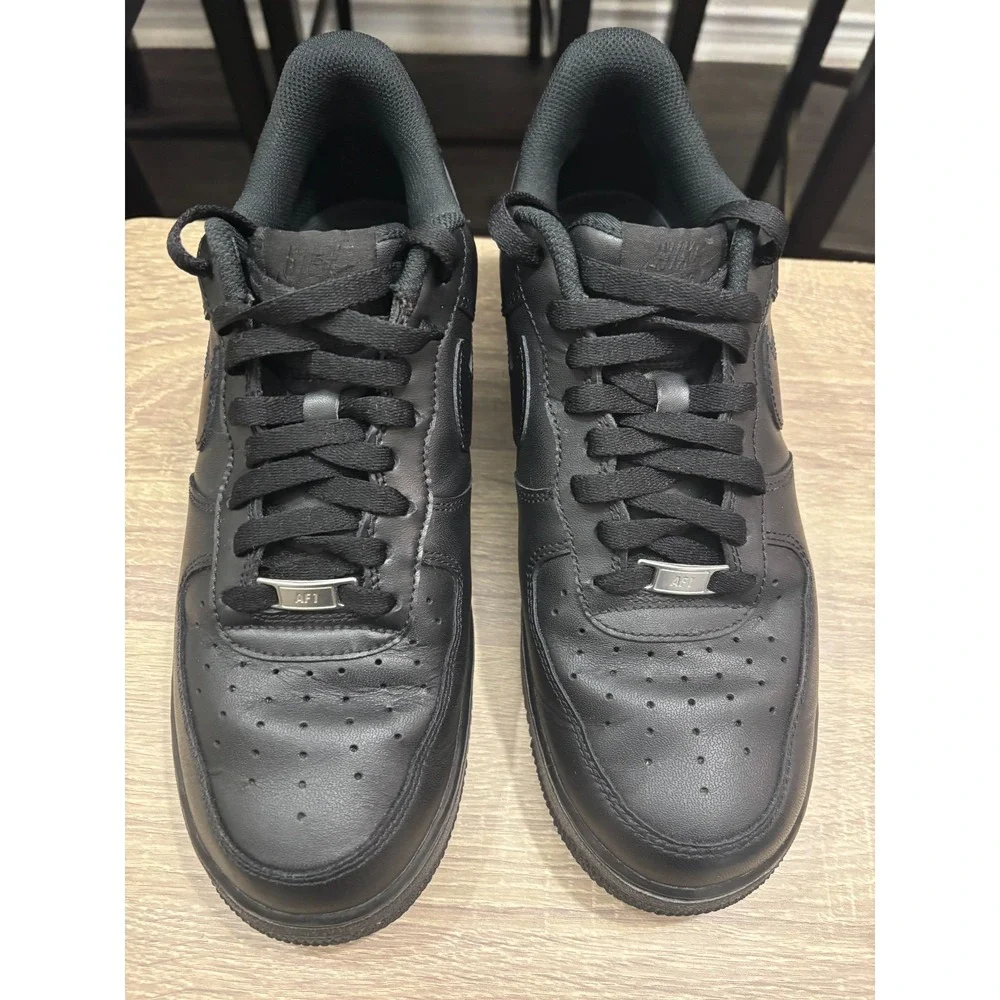 Nike Air Force 1 Low '07 Triple Black Mens Black Sports Sneaker CW2288-001